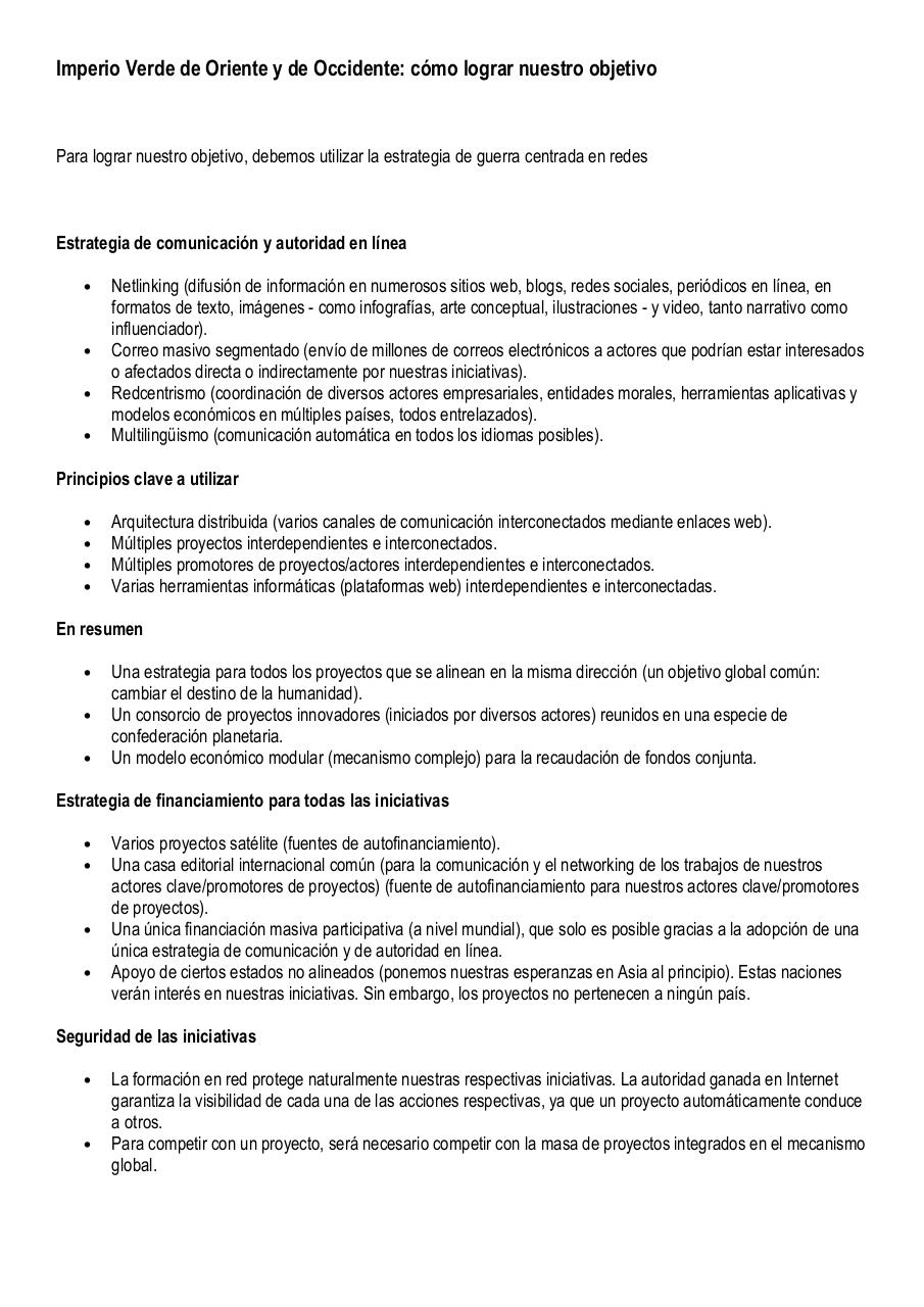 Imperio Verde de Oriente y de Occidente - cómo lograr nuestro objetivo.pdf - page 1/2