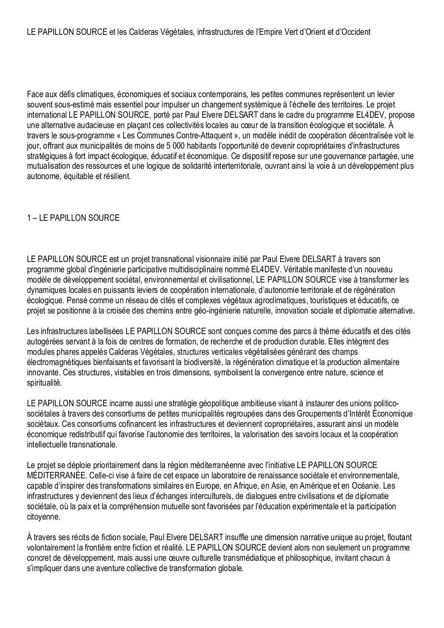 LE PAPILLON SOURCE et les Calderas Végétales, infrastructures de l’Empire Vert d’Orient et d’Occident.pdf - page 1/8