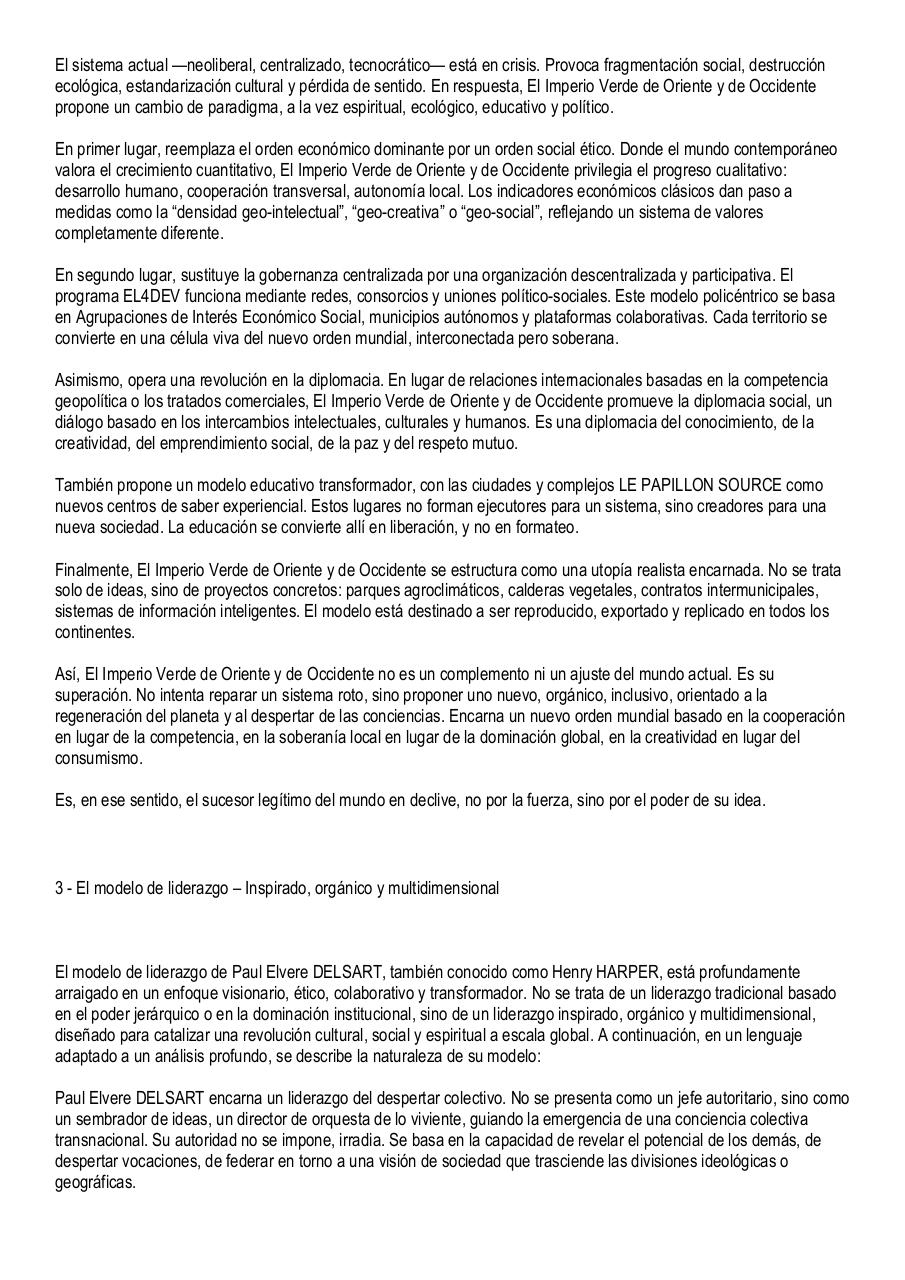 El Imperio Verde de Oriente y de Occidente o Confederación EL4DEV se estructura como una utopía realista encarnada.pdf - page 2/5