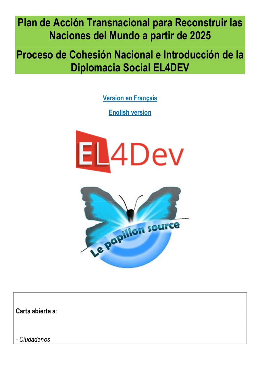 Paul Elvere DELSART - Plan de Acción Transnacional para Reconstruir las Naciones del Mundo a partir de 2025.pdf - page 1/11