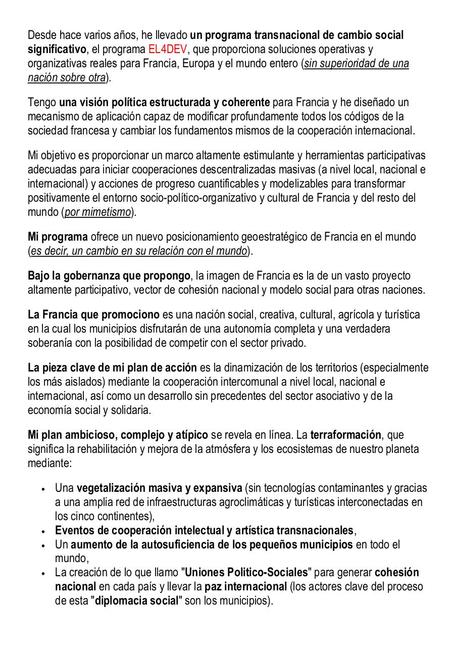 Paul Elvere DELSART - Plan de Acción Transnacional para Reconstruir las Naciones del Mundo a partir de 2025.pdf - page 3/11