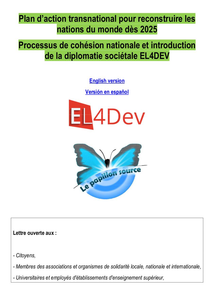 Paul Elvere DELSART - Plan d’action transnational pour reconstruire les nations du monde dès 2025.pdf - page 1/11