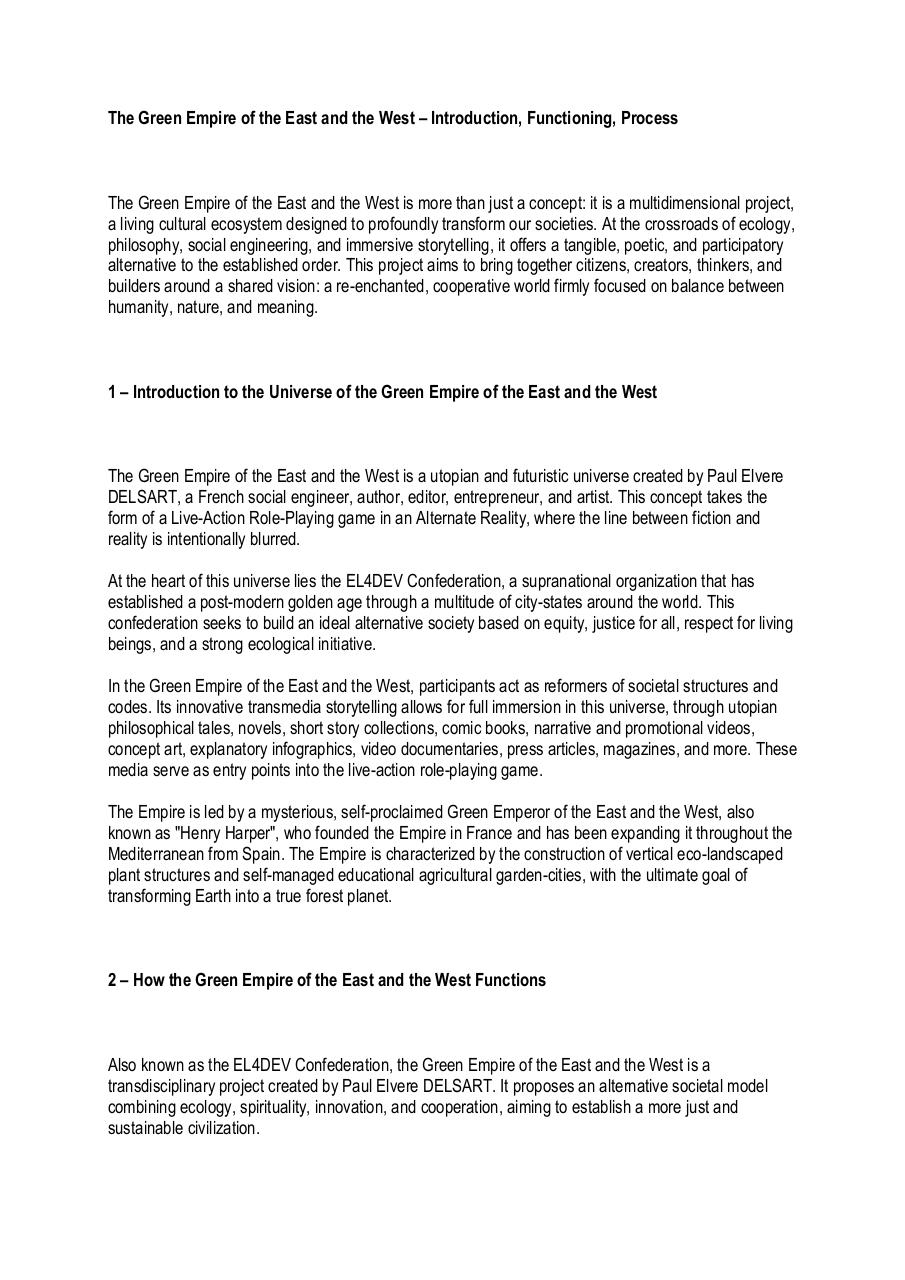 The Green Empire of the East and the West – Introduction, Functioning, Process - Paul Elvere DELSART.pdf - page 1/6