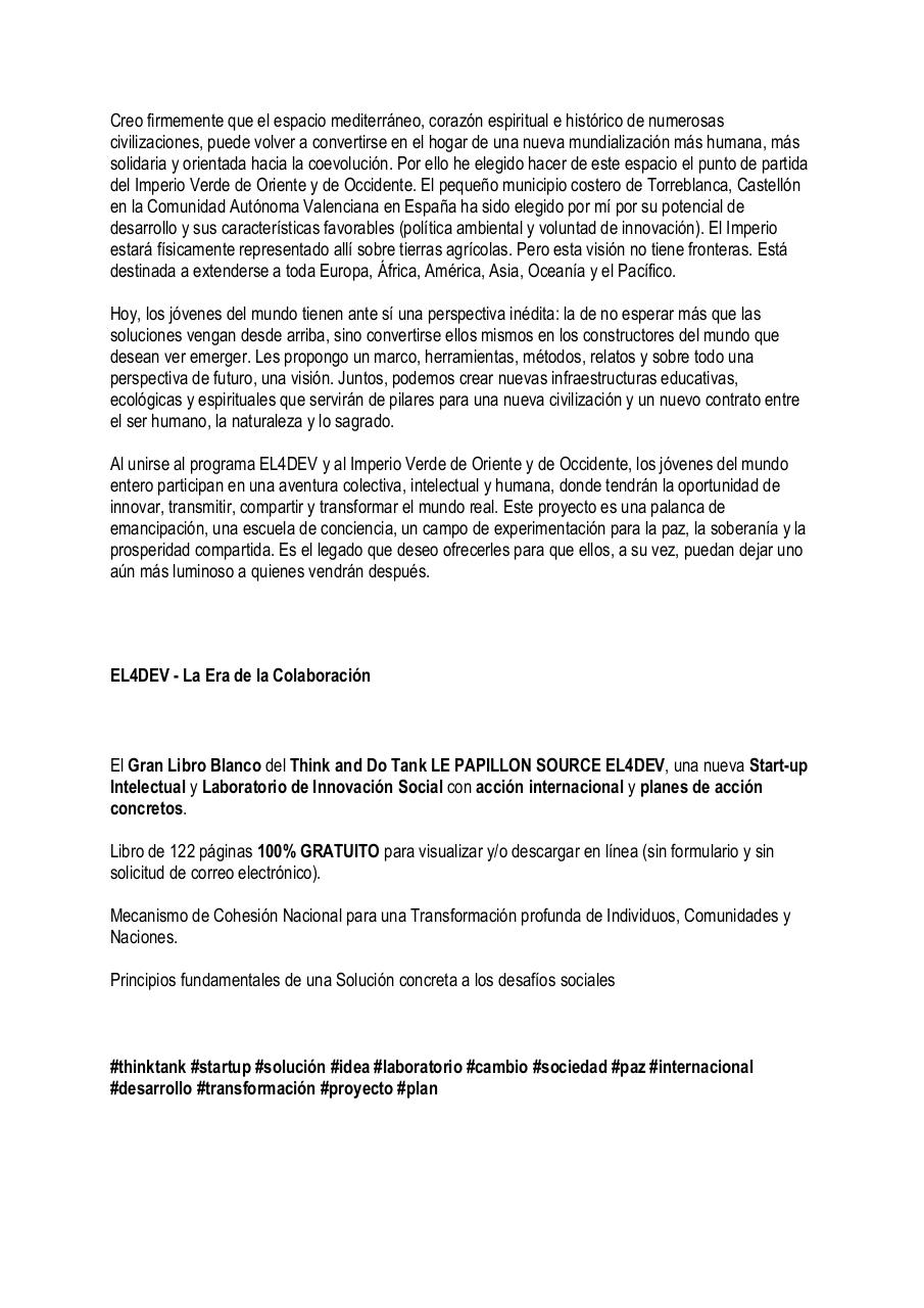 Oportunidad post-colapso para la juventud del mundo – EL4DEV y el Imperio Verde de Oriente y de Occidente – Paul Elvere DELSART.pdf - page 2/5