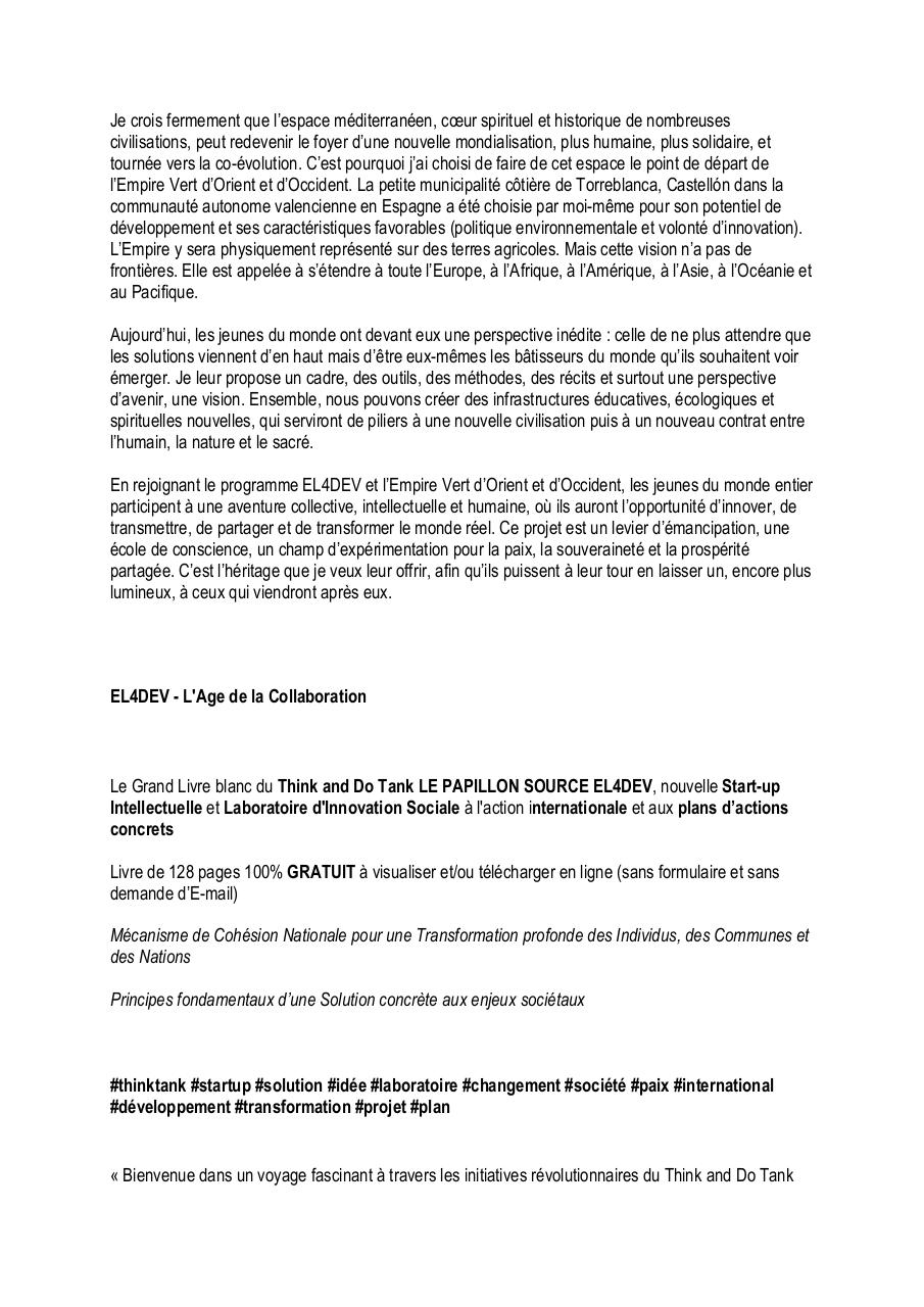 Opportunité post-effondrement pour la jeunesse du monde - EL4DEV et L’Empire Vert d’Orient et d’Occident - Paul Elvere DELSART.pdf - page 2/5