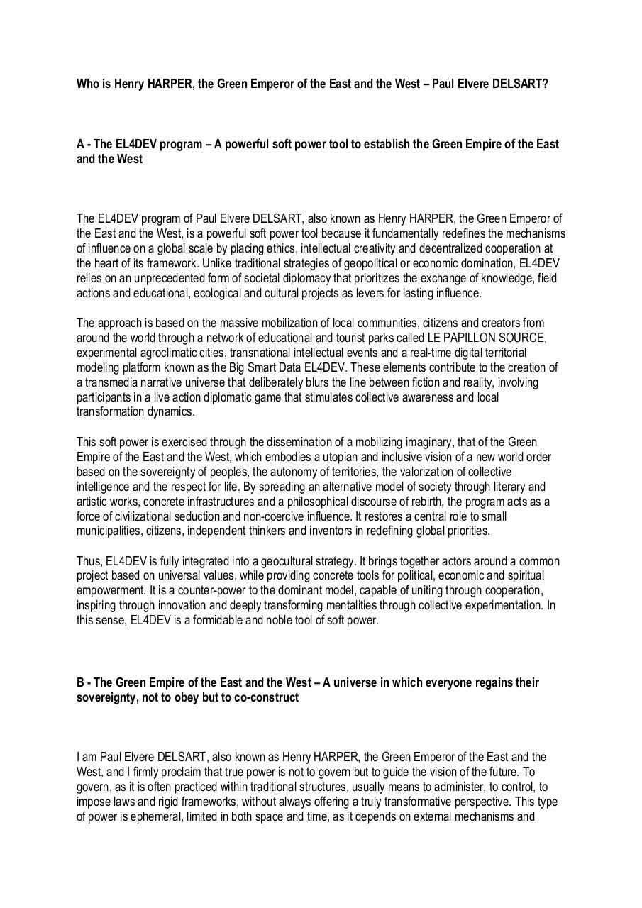 Who is Henry HARPER, the Green Emperor of the East and the West – Paul Elvere DELSART.pdf - page 1/9