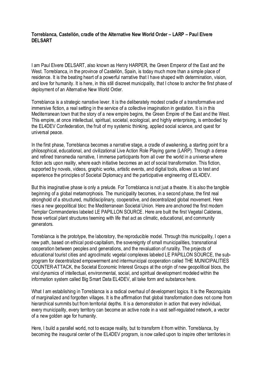 Torreblanca, Castellón, cradle of the Alternative New World Order – LARP – Paul Elvere DELSART.pdf - page 1/5