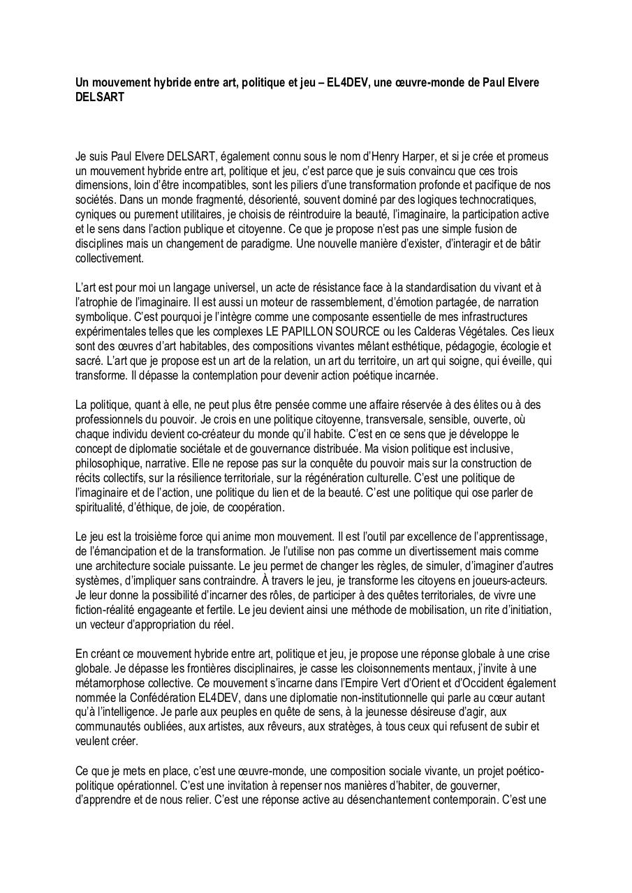 Un mouvement hybride entre art, politique et jeu – EL4DEV, une œuvre-monde de Paul Elvere DELSART.pdf - page 1/5