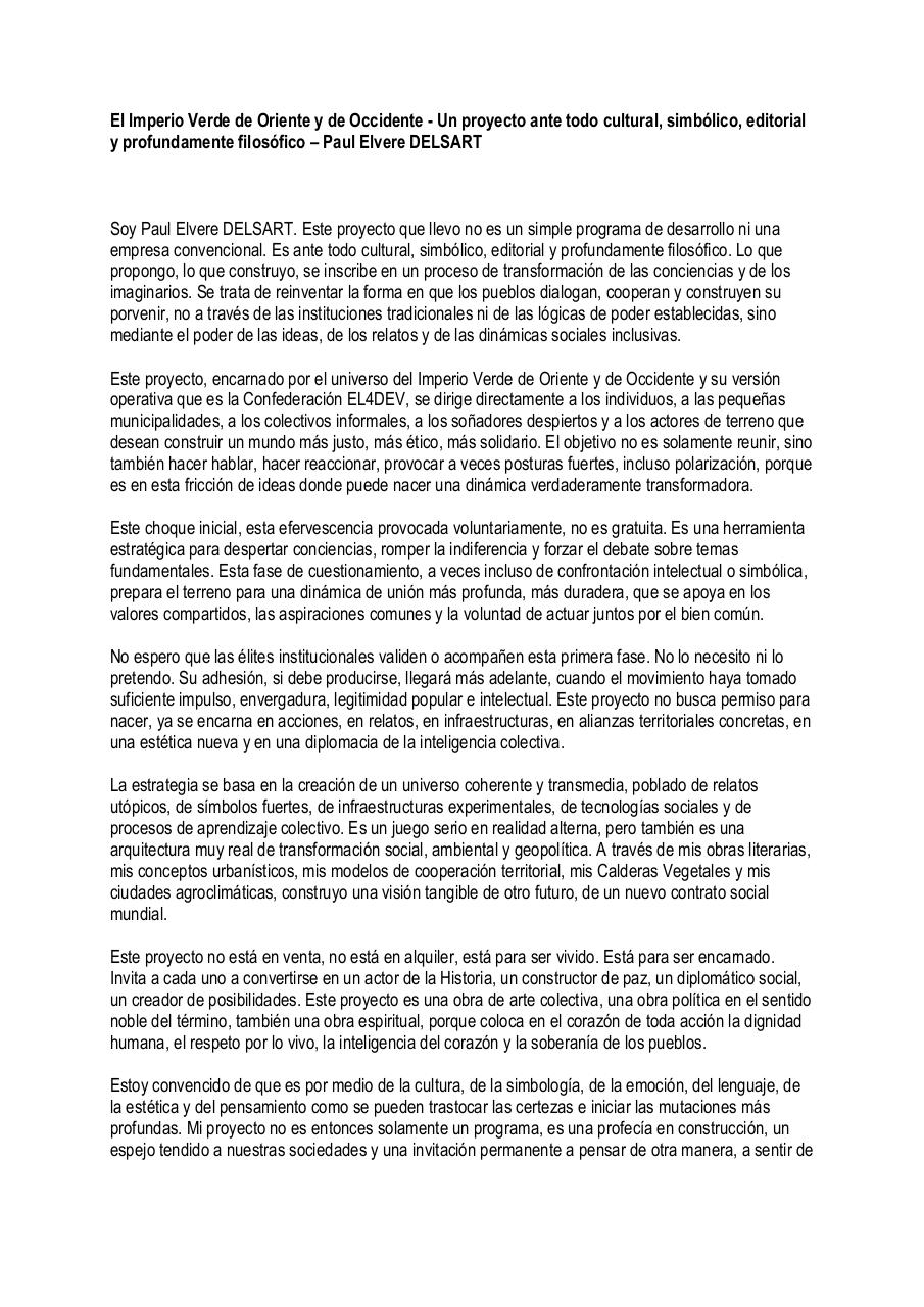 El Imperio Verde de Oriente y de Occidente - Un proyecto ante todo cultural, simbólico, editorial y profundamente filosófico – Paul Elvere DELSART.pdf - page 1/5