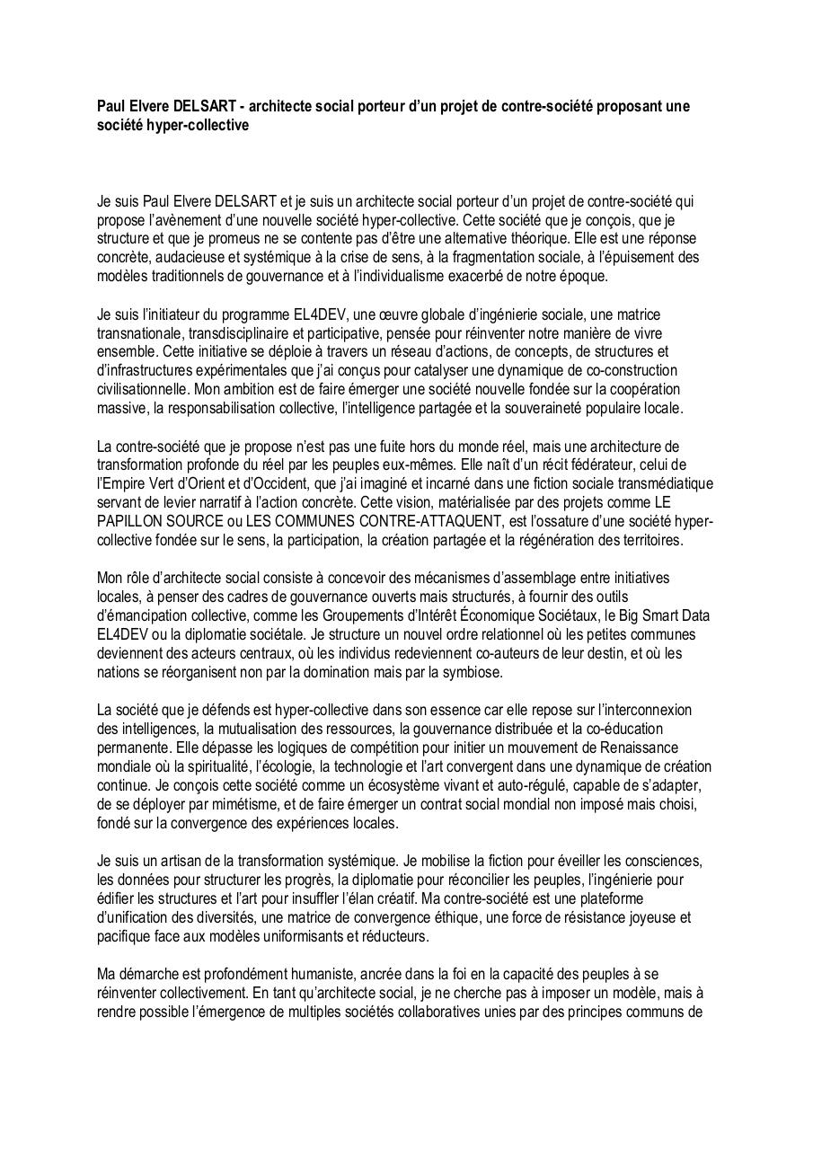 Paul Elvere DELSART - architecte social porteur d’un projet de contre-société proposant une société hyper-collective.pdf - page 1/5