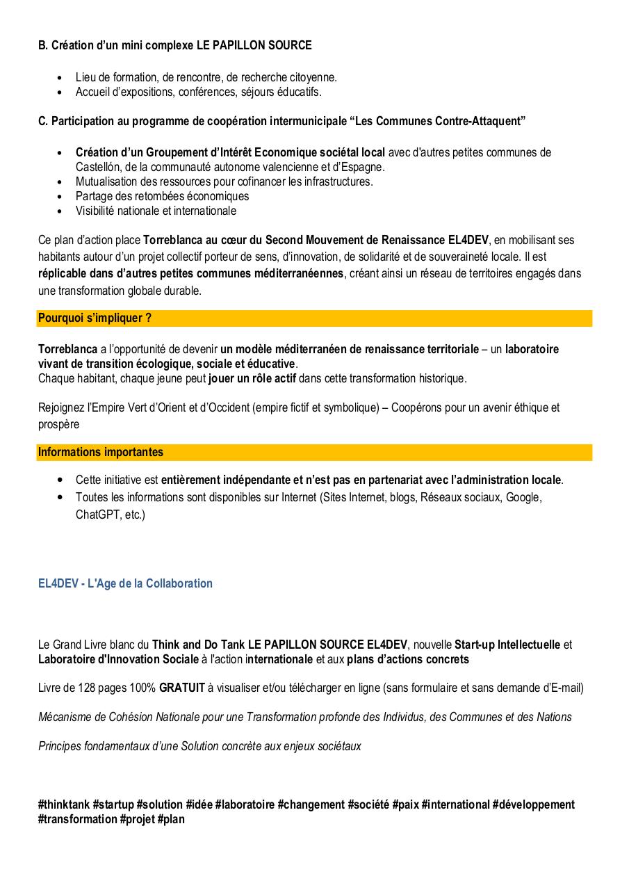 Plan d’action d’initiative privée – Torreblanca, Castellón, foyer d’une transformation sociétale internationale.pdf - page 2/5