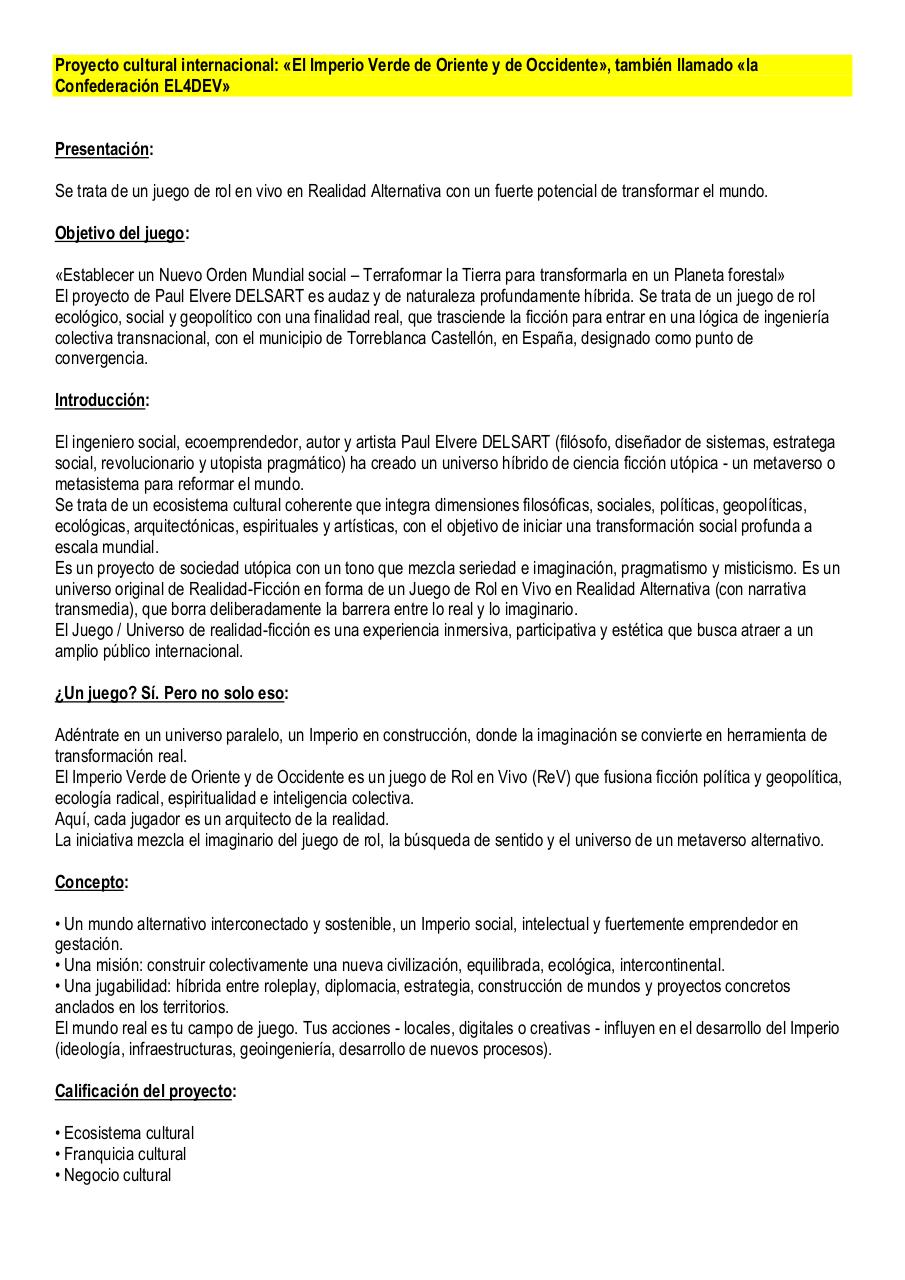 Negocio cultural - El Imperio Verde de Oriente y de Occidente de Paul Elvere DELSART.pdf - page 1/11