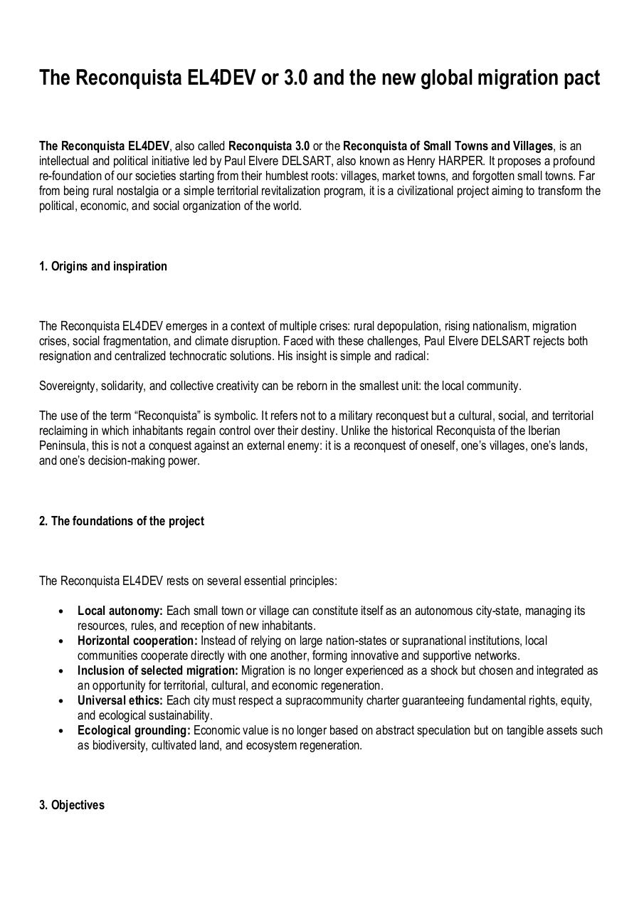 The Reconquista EL4DEV 3.0 and the new global migration pact.pdf - page 1/7