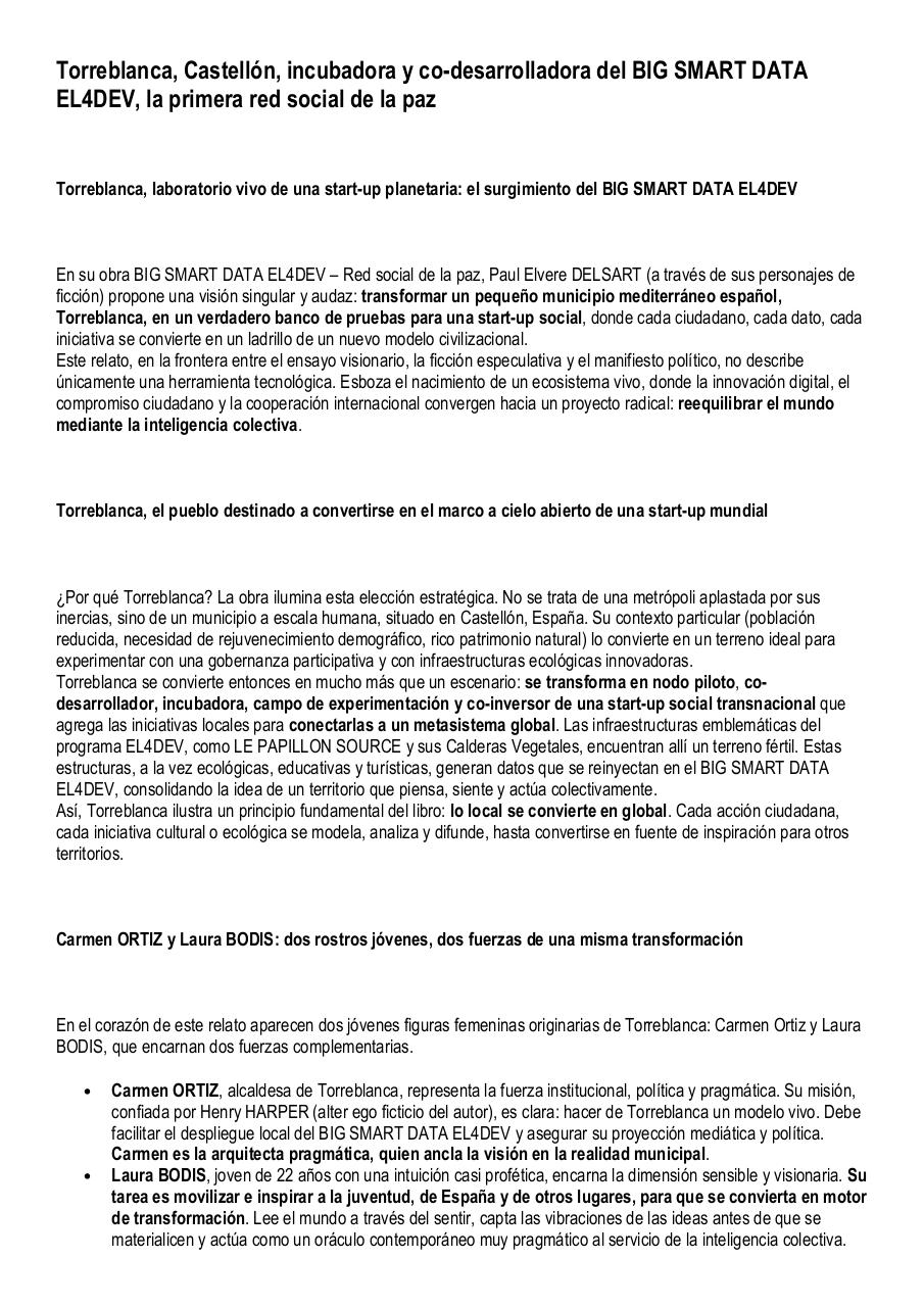 Torreblanca, Castellón, incubadora y co-desarrolladora del BIG SMART DATA EL4DEV, la primera red social de la paz.pdf - page 1/7