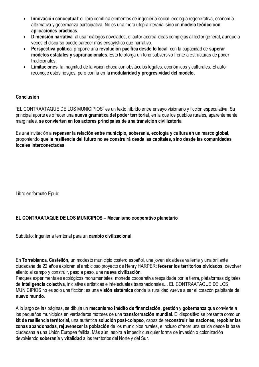 Un nuevo modelo de desarrollo español, europeo y mundial que podría experimentarse en Torreblanca, Castellón - Aviso a los partidos políticos..pdf - page 2/6