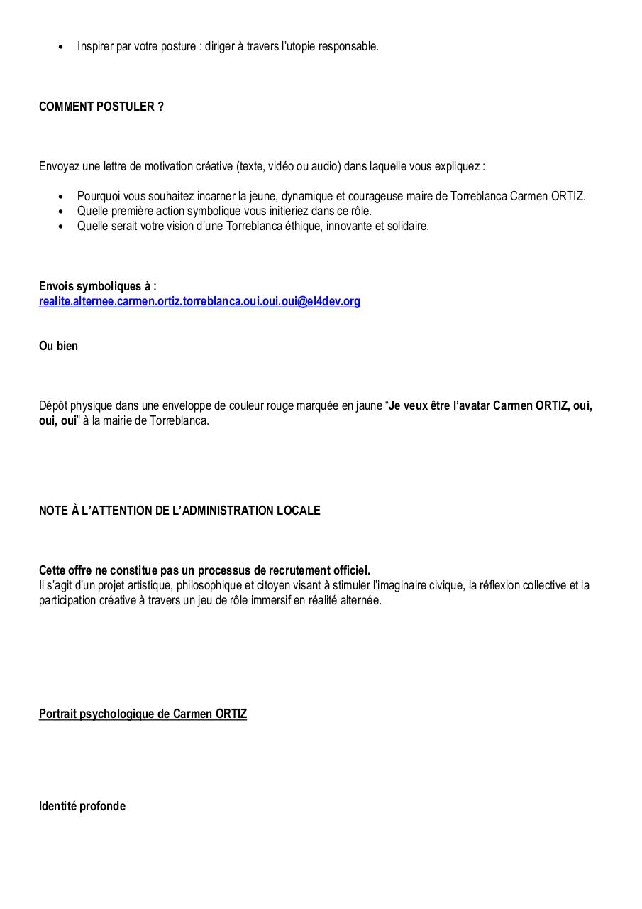 OFFRE DE MISSION – INCARNATION DE L’AVATAR CARMEN ORTIZ - métavers EL4DEV.pdf - page 2/4