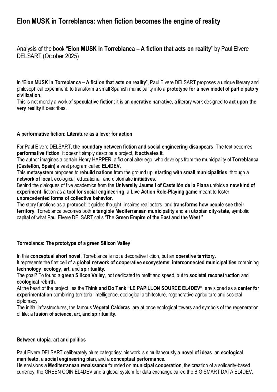 Elon MUSK in Torreblanca – A fiction that acts on reality - Analyse.pdf - page 1/6