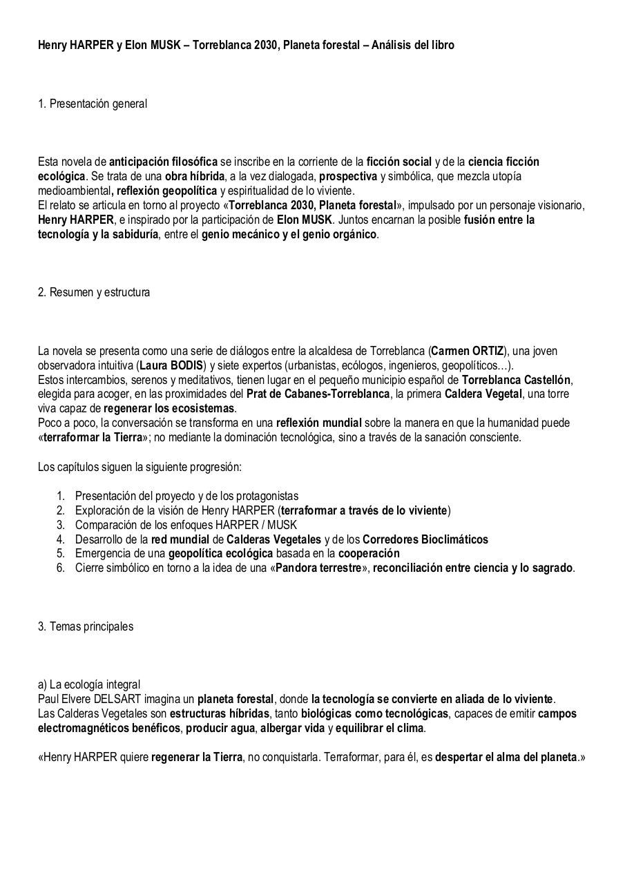 Henry HARPER y Elon MUSK – Torreblanca 2030, Planeta forestal – Análisis del libro.pdf - page 1/8