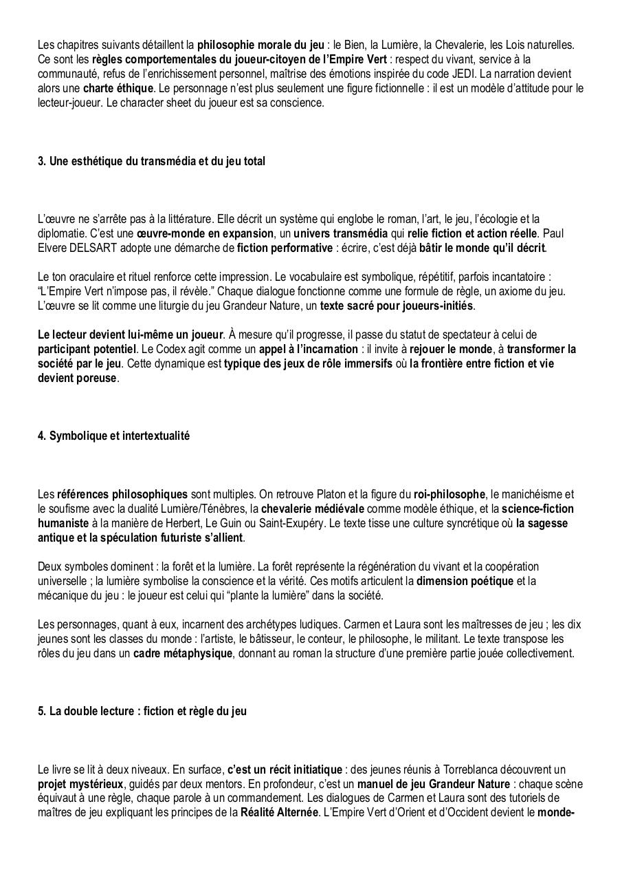 Aperçu du document Codex de la Confédération EL4DEV – Génération Z Torreblanca – Analyse du livre de Paul Elvere DELSART.pdf - page 2/3 Codex de la Confédération EL4DEV – Génération Z Torreblanca – Analyse du livre de Paul Elvere DELSART.pdf - page 2/3