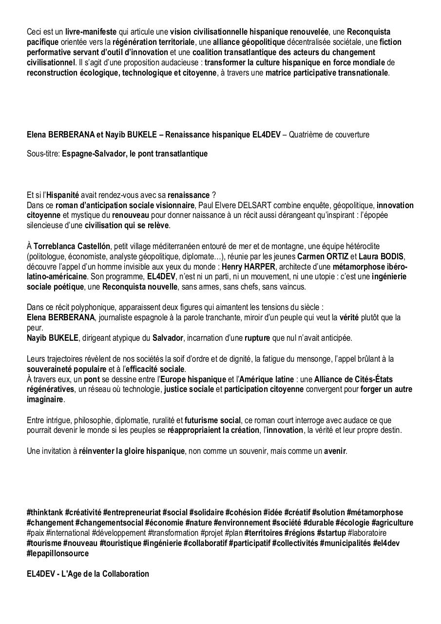 Elena BERBERANA et Nayib BUKELE – Renaissance hispanique EL4DEV – Analyse du livre.pdf - page 3/7