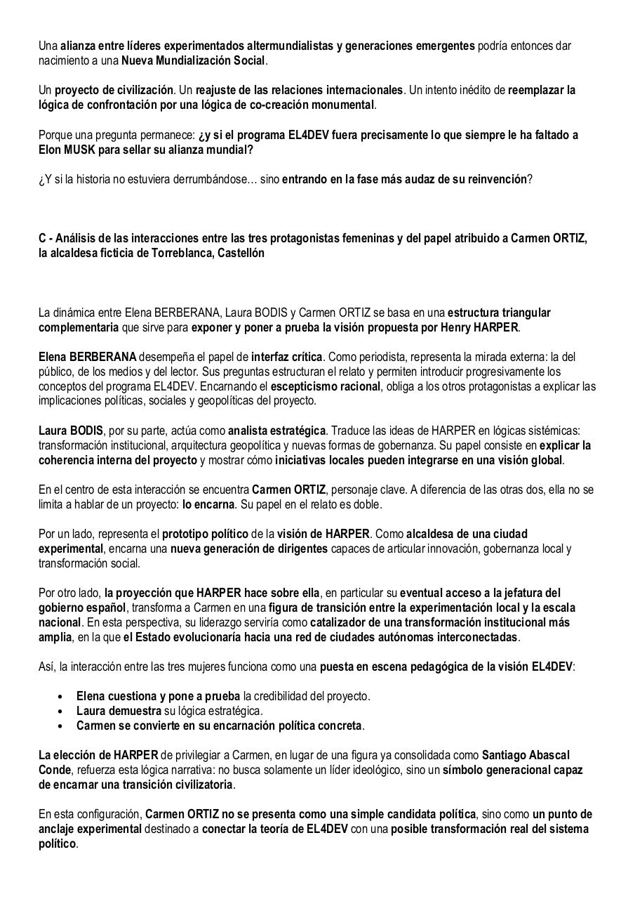 Elon MUSK, Giorgia MELONI, Nayib BUKELE, Javier MILEI, Viktor ORBÁN – La alianza mundial EL4DEV de los Reyes-Filósofos – Análisis del libro de Paul Elvere DELSART.pdf - page 3/4