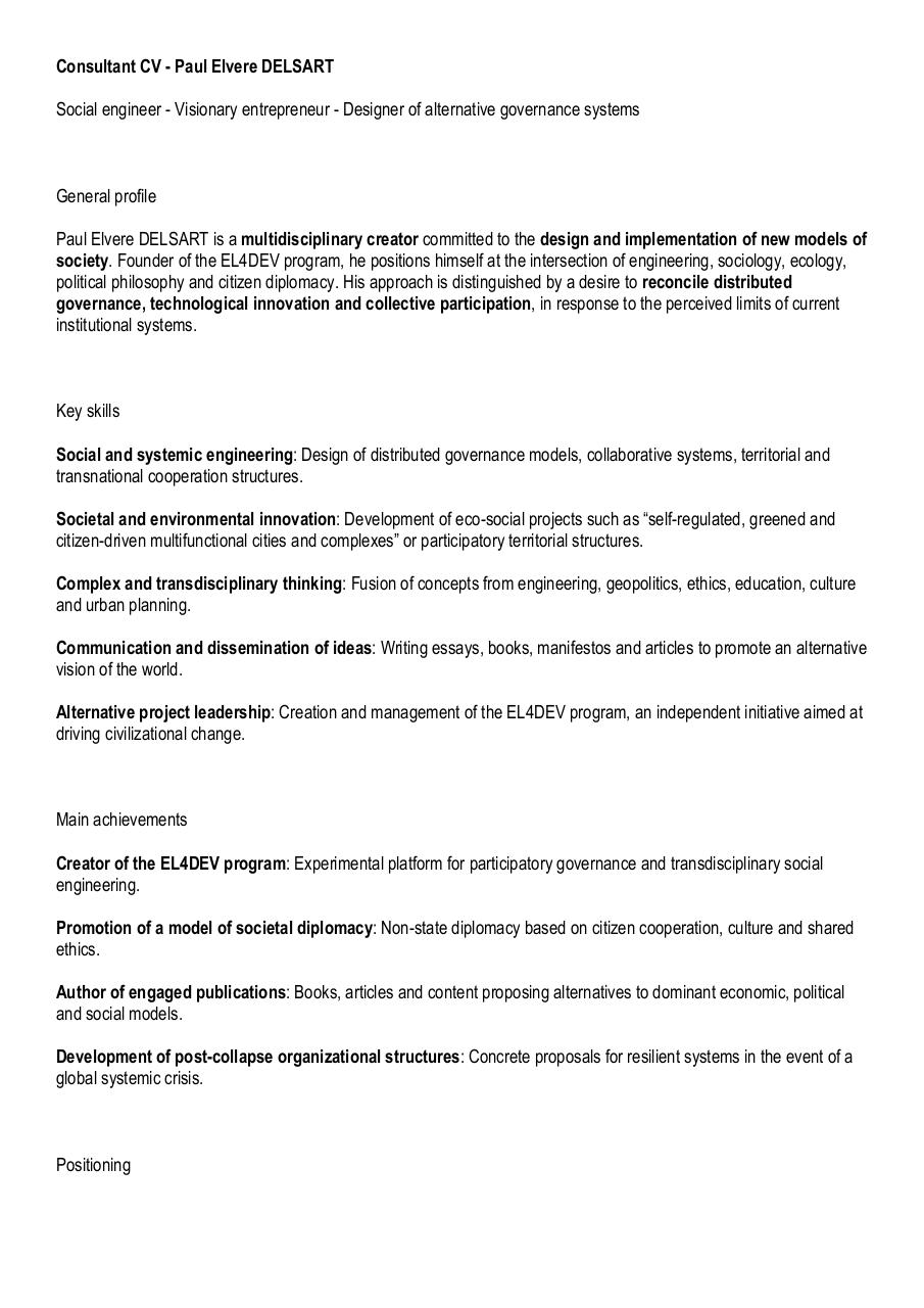Consultant CV - Paul Elvere DELSART.pdf - page 1/8
