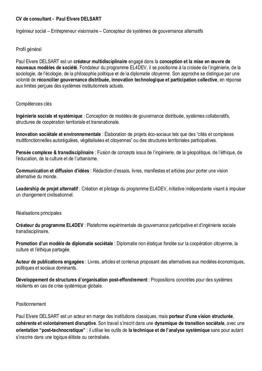 CV de consultant - Paul Elvere DELSART.pdf - page 1/8