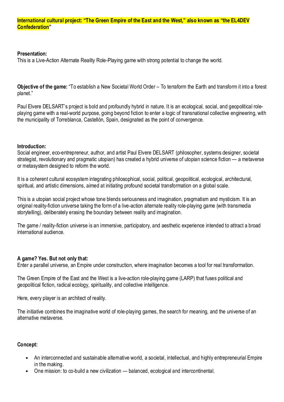 International cultural project - The Green Empire of the East and the West.pdf - page 1/12