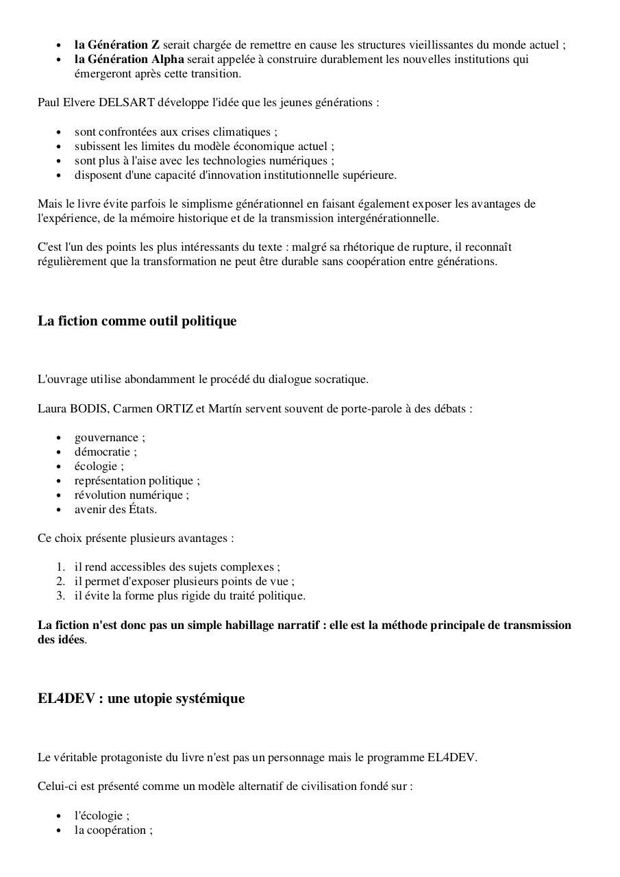 Gen Z – Nouvel Ordre Mondial Alternatif – Volume 1 - Analyse du livre de Paul Elvere DELSART.pdf - page 2/7